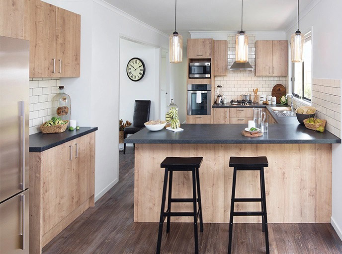 Tủ bếp gỗ mdf phủ melamine